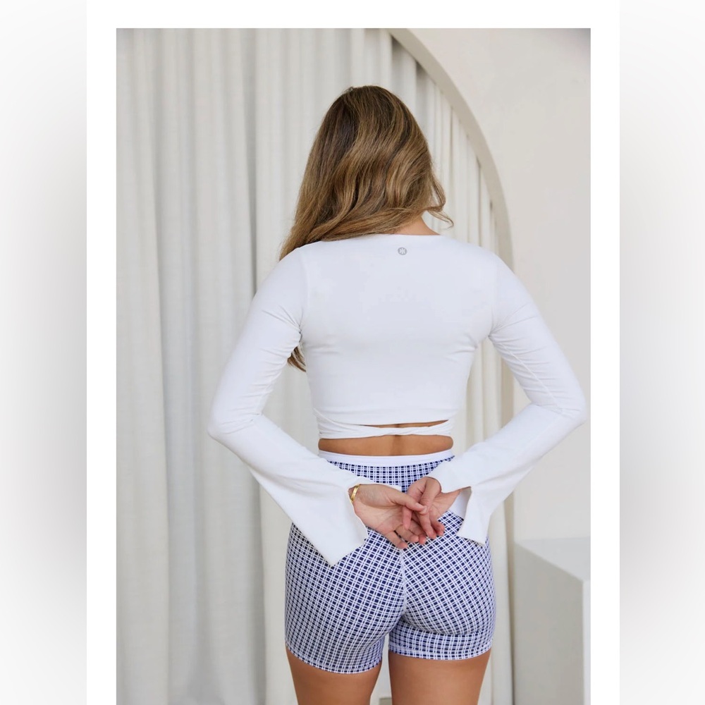 Astoria Activewear Live Luxe Wrap Top - White - Picture 6 of 6